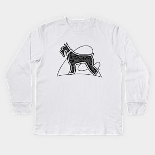 Schnauzer Dog Kids Long Sleeve T-Shirt